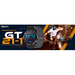 Smartwatch Gravity GT21-1 Silicone Strap / black