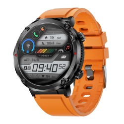 Gravity GT21-2 Smartwatch with Orange Silicone Strap