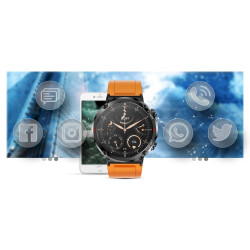 Gravity GT21-2 Smartwatch with Orange Silicone Strap