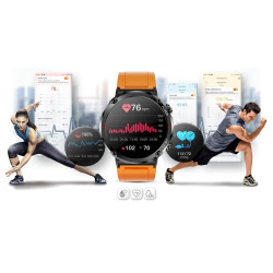 Gravity GT21-2 Smartwatch with Orange Silicone Strap