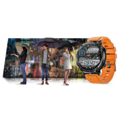Gravity GT21-2 Smartwatch with Orange Silicone Strap