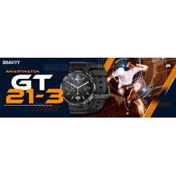 Smartwatch Gravity GT21-3 + Silicone Strap / black