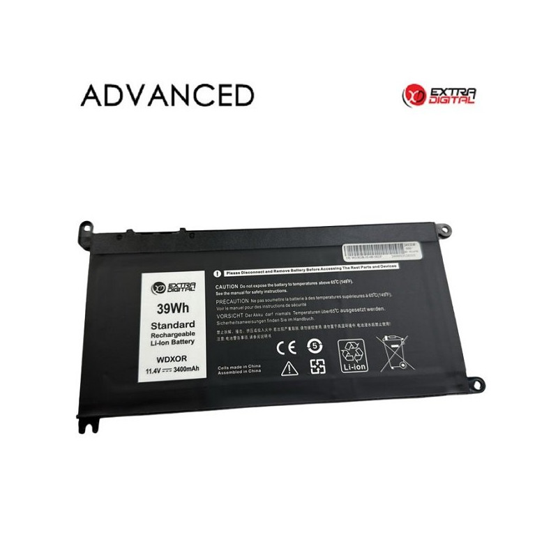 ExtraDigital WDX0R Battery for Dell Laptop 3400mAh