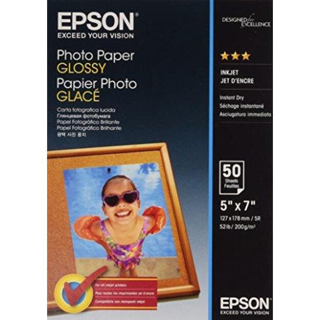 Epson blizgus fotopopierius 127×178 mm, 200 g/m², 50 lapų