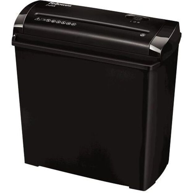 Fellowes Powershred P-25S dokumentų smulkintuvas, juostinis pjovimas (P-1), 11 l, pilkas/juodas