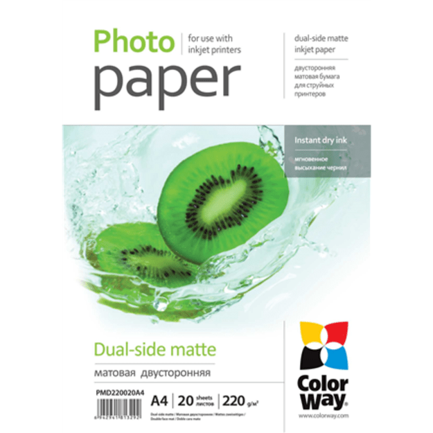 ColorWay matinis fotopopierius A4, 220 g/m², 20 lapų