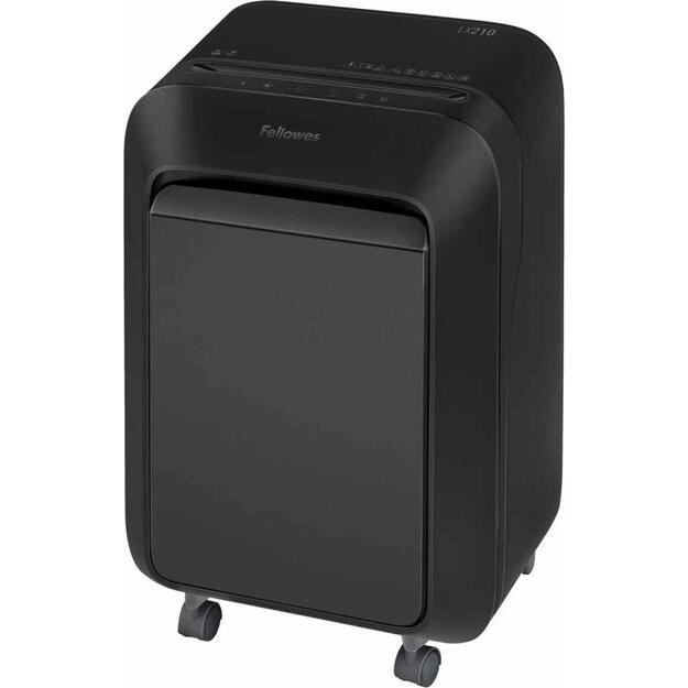 Fellowes LX210 dokumentų smulkintuvas, mini pjovimas (P-4/T-4), 23 l, juodas