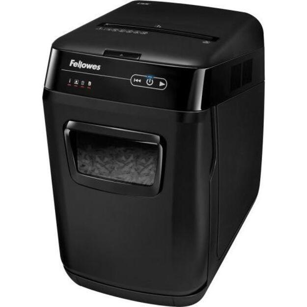 Fellowes AutoMax 150C dokumentų smulkintuvas, kryžminis pjovimas (P-4), 32 l, pilkas/juodas