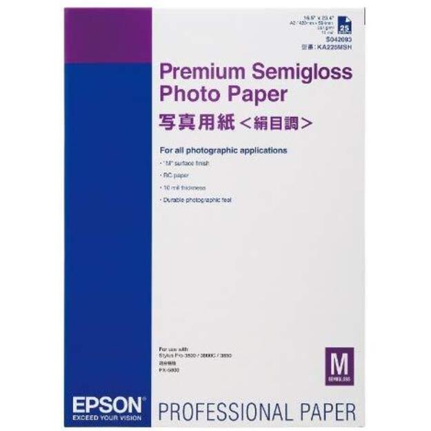 Epson Premium pusiau blizgus fotopopierius A2, 251 g/m², 25 lapai
